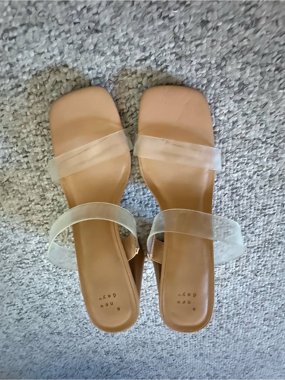 a new day Nude Clear Double-Strap Block Heel Sandal - Picture 2 of 7